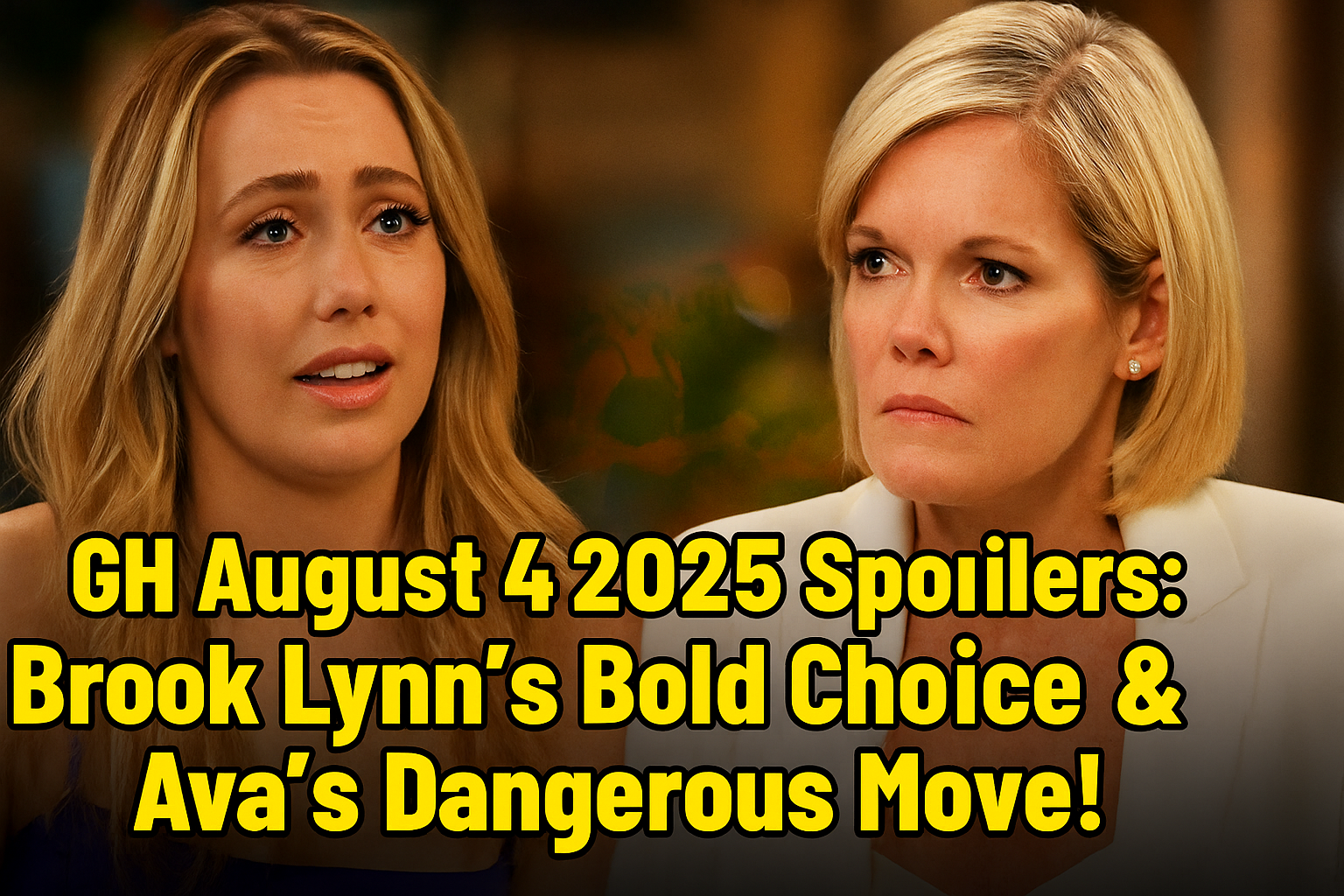 GH August 4, 2025 Spoilers: Brook Lynn’s Bold Choice & Ava’s Dangerous Move!